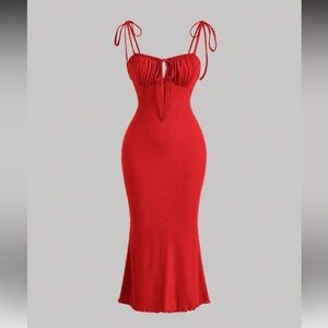 Elegant Red Sleeveless Dress